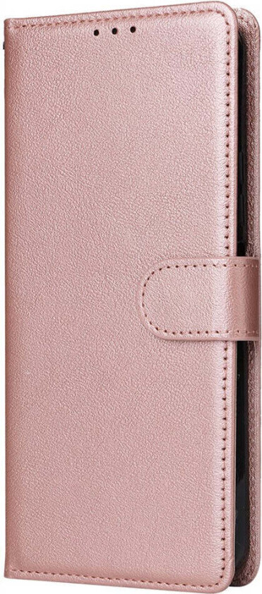 iPhone 14 Pro Max Kunstskinn Flip Deksel m. Stropp - Rose Gold