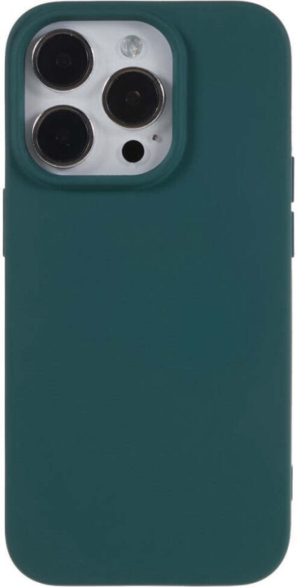 iPhone 14 Pro Max Fôret Fleksibelt Plast Deksel - Mørk Grønn