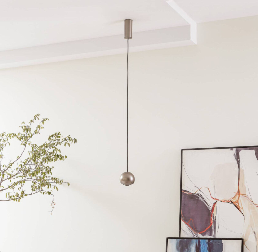 Varineth LED-hengelampe nikkel/kbber