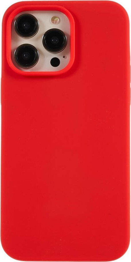 iPhone 14 Pro Fôret Silikon Deksel - Rød