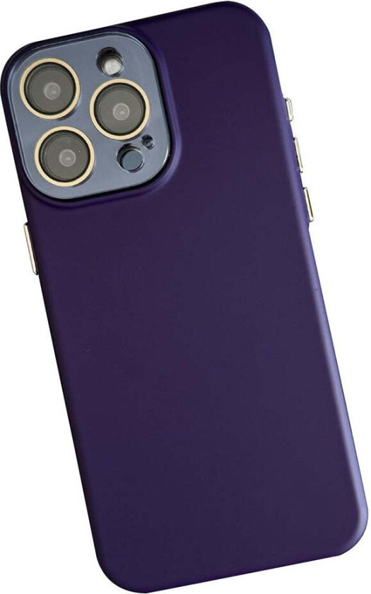 iPhone 14 Pro Silikon Deksel med Innebygd Kamerabeskyttelse - Mørk Lilla