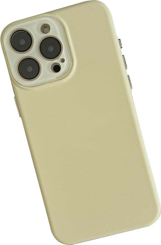 iPhone 14 Pro Silikon Deksel med Innebygd Kamerabeskyttelse - Gul