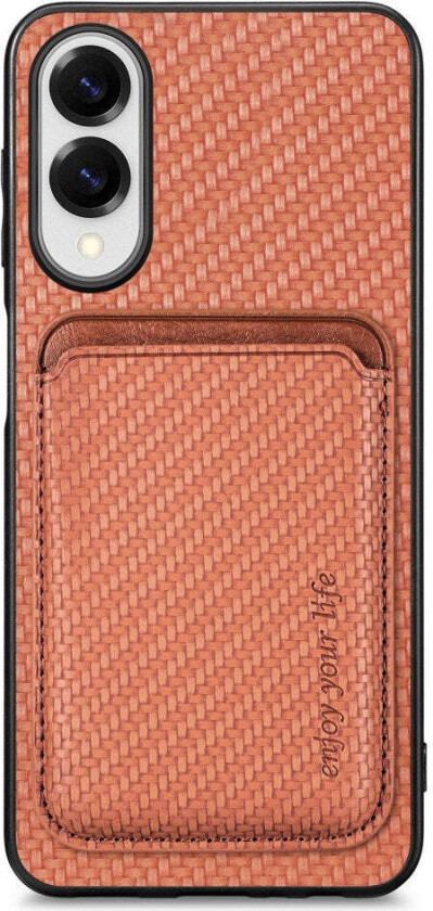 Samsung Galaxy S25 Edge Deksel med Avtakbar Kortholder - Brun