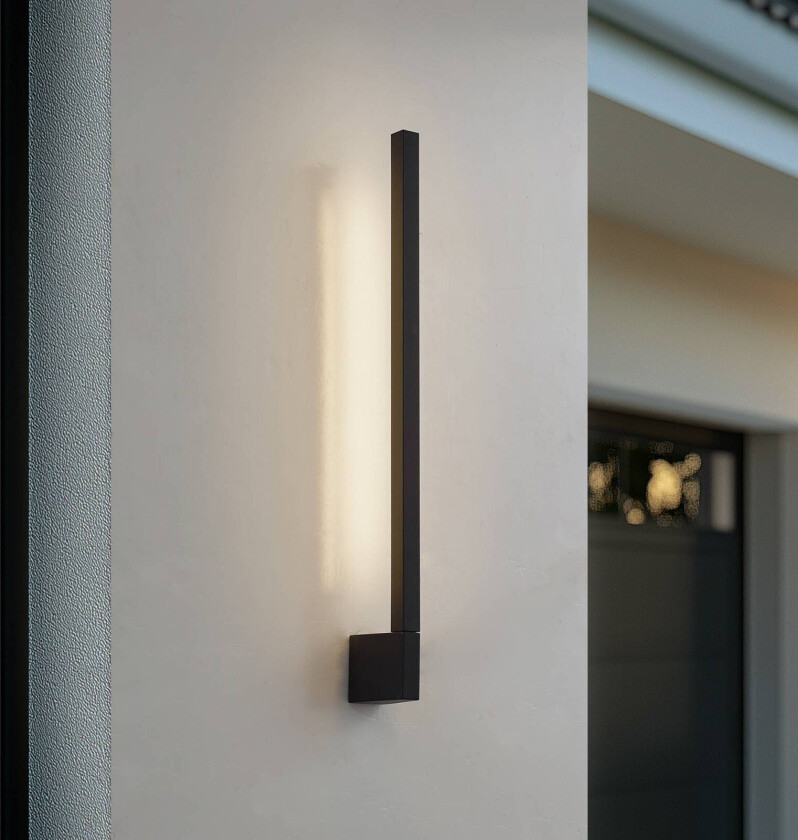 Lindby utendørs LED-vegglampe Neano, 60 cm, svart, metall