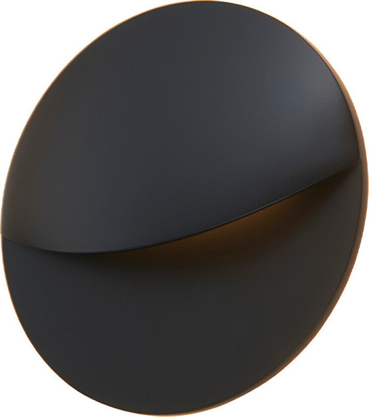 Smiley Vegglampe IP65 Matt Black