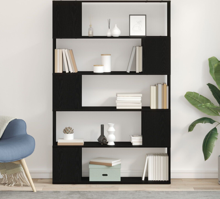 TV-skap Svart eik Konstruert tre Standard TV-stativ Rektangulær