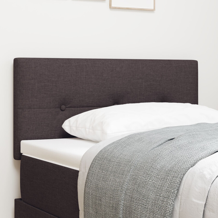 Sengegavl Mørk brun Tre 90 cm Justerbare armlener