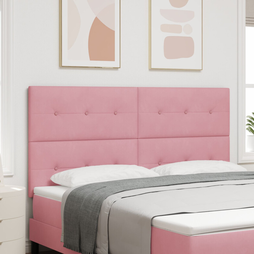 sengegavl Rosa Tre 180 cm Enkel Rosa sengegavl Rektangulær