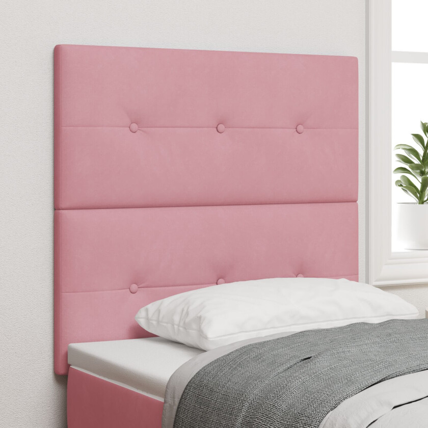 Sengegavl Rosa Fløyel 100 cm Dekorative innlegg Sengegavl