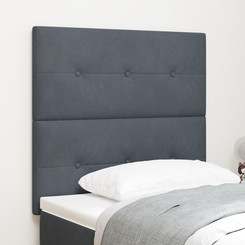 Sengegavl Mørkegrå Fløyel 100 cm Stilig design