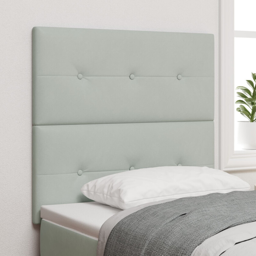 Sengegavl Lysegrå Fløyel 90 cm Stilig design