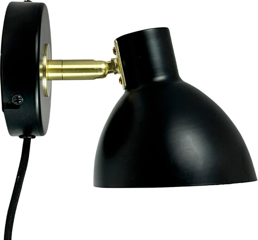 Lilje Vegglampe Svart/Messing