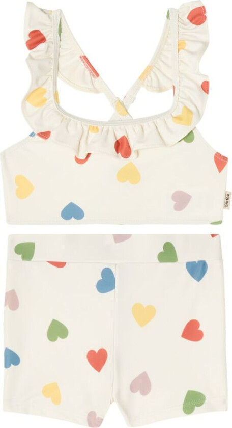 Samoa UV-bikini Rainbow Hearts | Hvit | 122/128 cm
