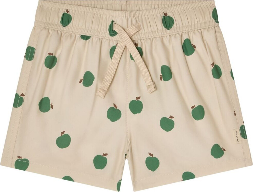 Strömstad Badeshorts Green Apple | Hvit | 122/128 cm