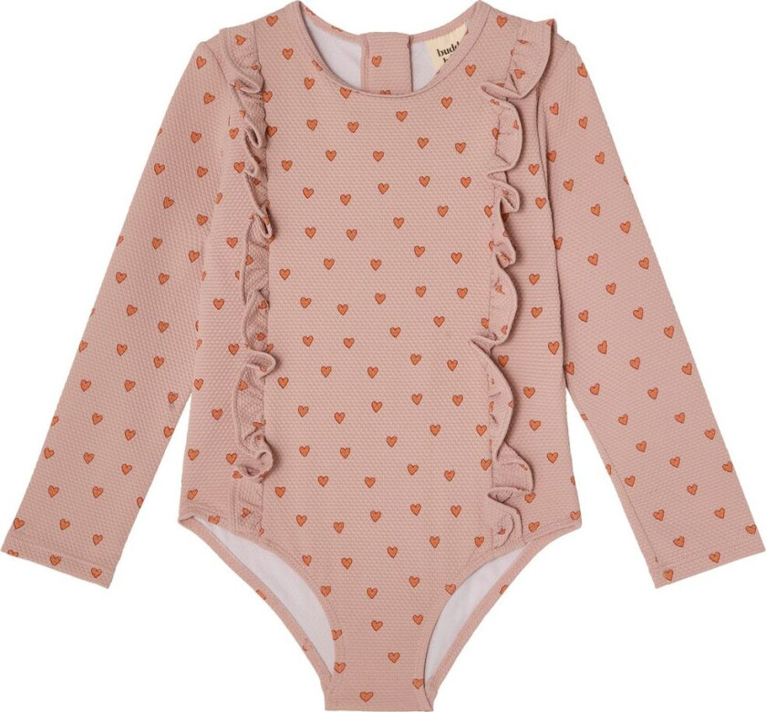 Alma UV-badedrakt Apricot Hearts | Rosa | 110/116 cm