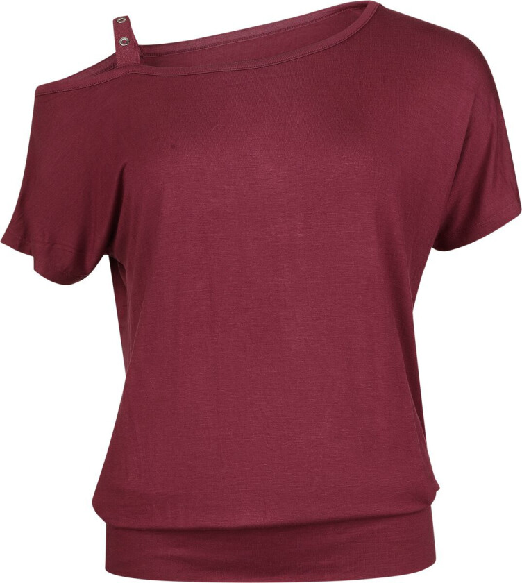 T-skjorte - Topp - S til XXL - Damer - burgunder