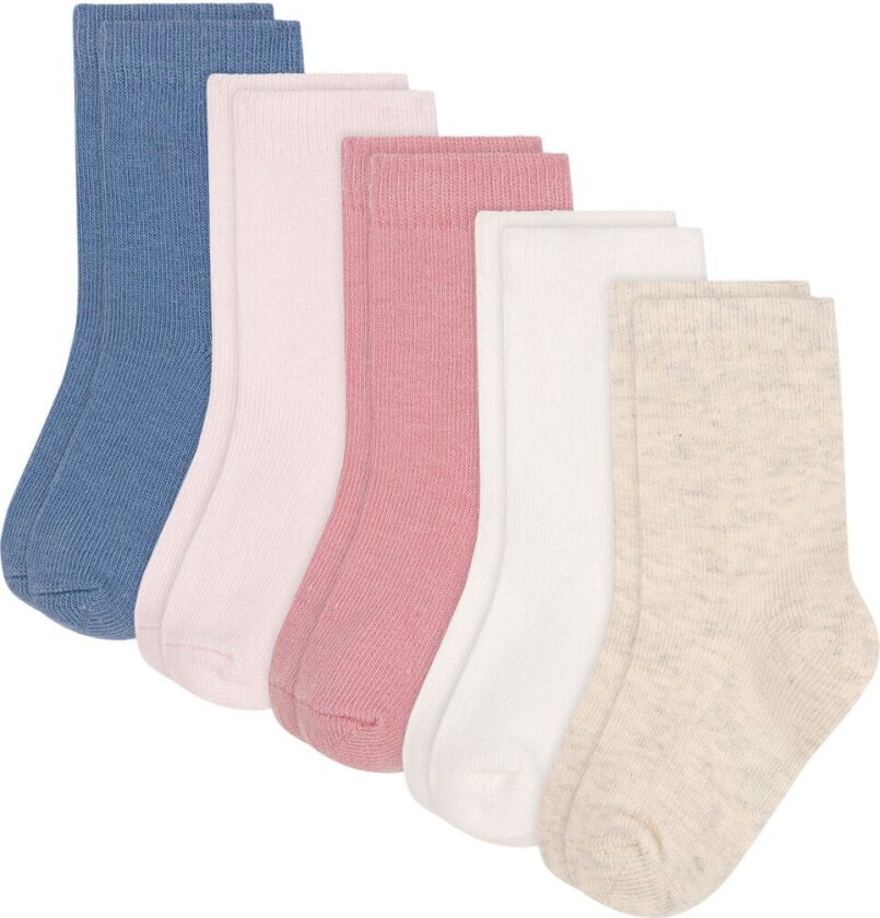 Plain 5-pakning Bomullssokker Pink | Rosa | 18-36 months