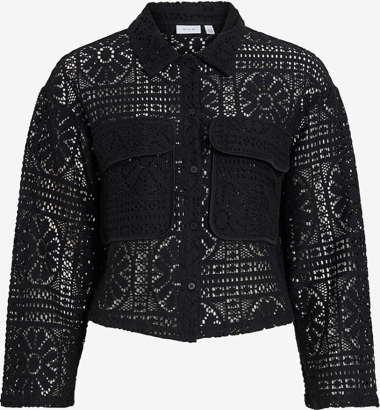 Kardigan viMerinda Crochet L/S Cardigan - Svart