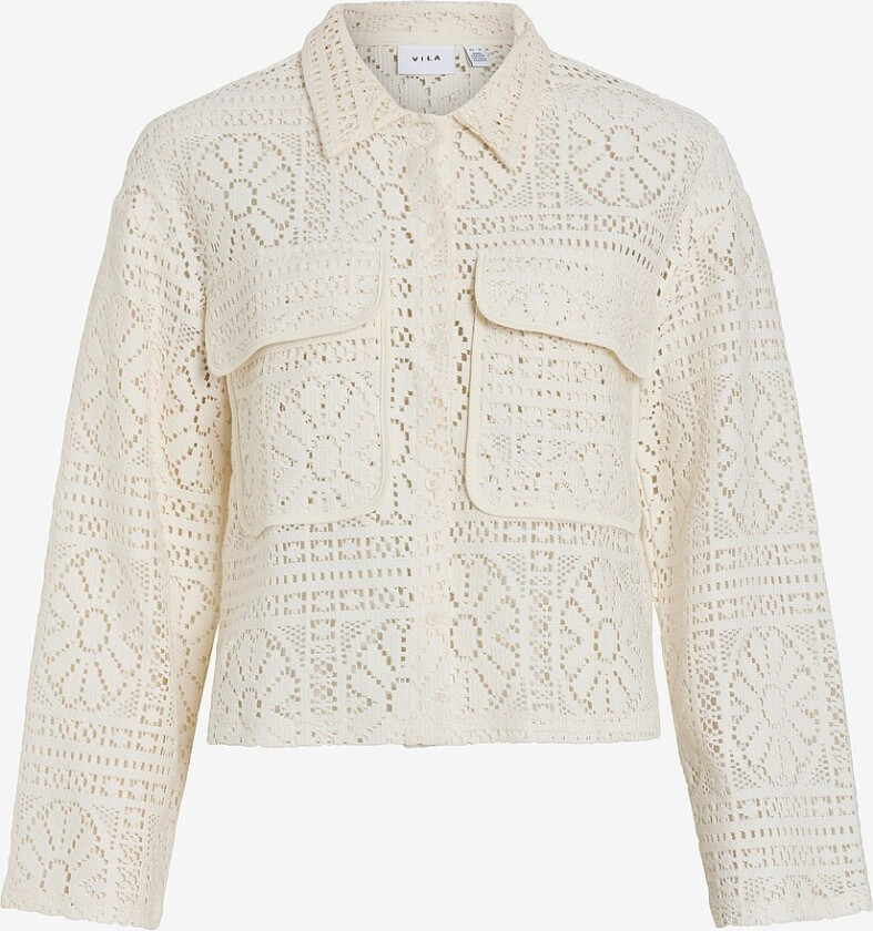 Kardigan viMerinda Crochet L/S Cardigan - Grå