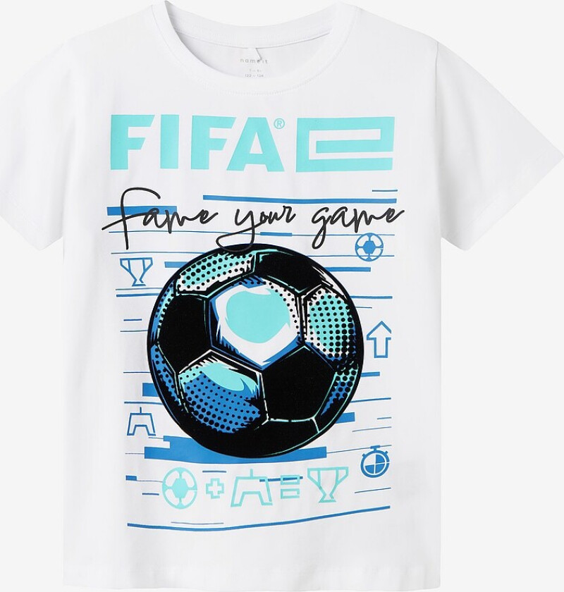 T-skjorte nkmAdian Fifae SS Top Box Vde - Hvit