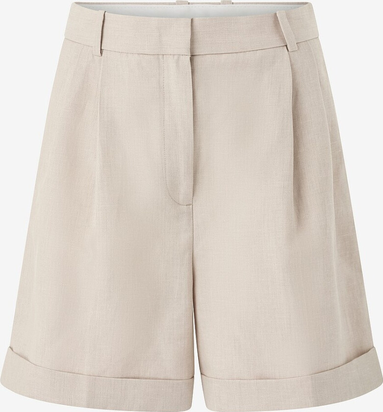 Shorts Linen Mix Pleated Short - Beige