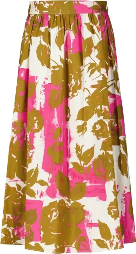 Dame, Skjørt, Flerfarget, S