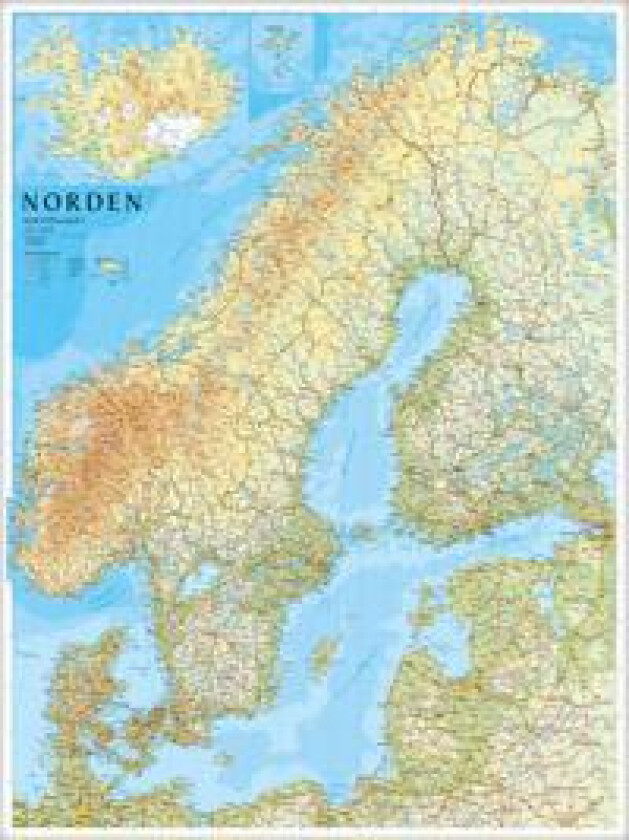ScandinaviaIceland wall map