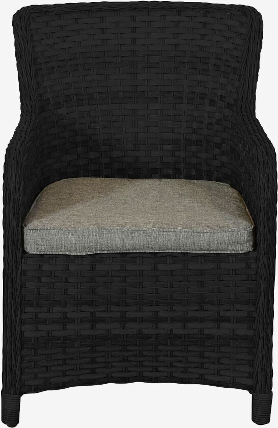 Hagestol med pute Gruffudd 2-pakning, Svart