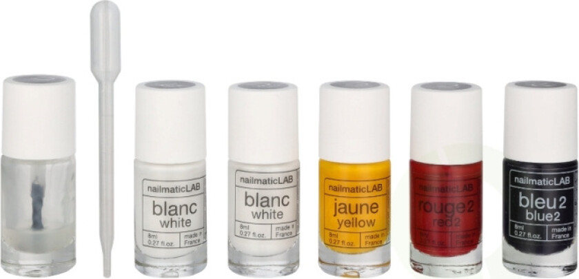 Nail Polish Set 52.5 ml Pastel - 5x Nail Polish 8ml/5x Mixing Base 2,5 ml/10 Pipettes/5 Labels/1 Booklet With 20 Recipes
