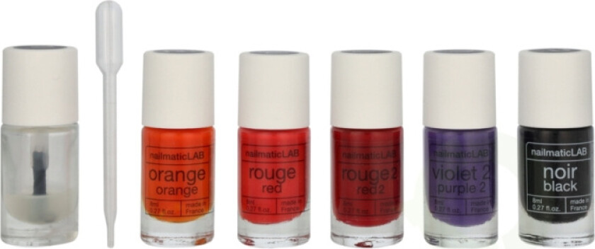 Nail Polish Set 52.5 ml Red - 5x Nail Polish 8ml/5x Pre-Filled Mxing Base/10 Pipettes/5 Labels/1 Booklet With 20 Recipes/5x Mixing Bases 2,5 ml