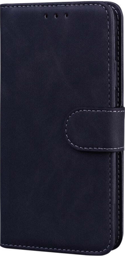 Samsung Galaxy A22 (5G) Kunstskinn Flip Deksel m. Kortholder & Ståfunksjon - Svart