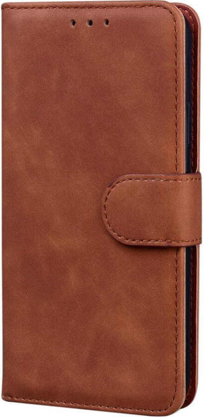 Samsung Galaxy A22 (5G) Kunstskinn Flip Deksel m. Kortholder & Ståfunksjon - Brun