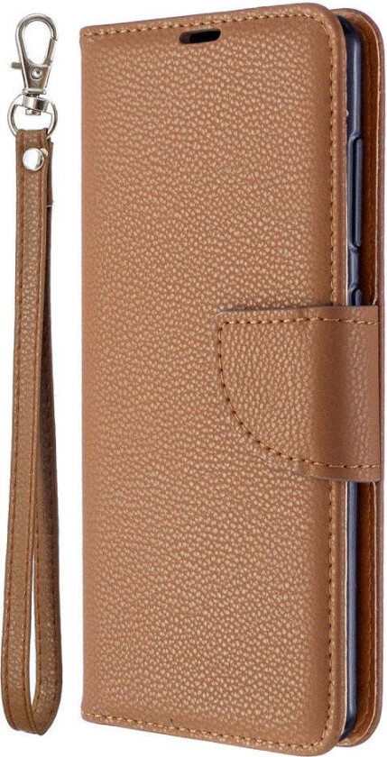 Samsung Galaxy A41 Kunstskinn Flip Deksel m. Kortholder & Ståfunksjon - Brun