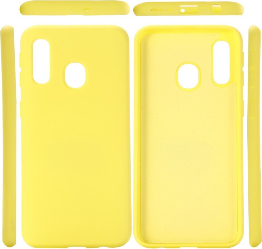 Samsung Galaxy A40 Silikon Deksel - Gul
