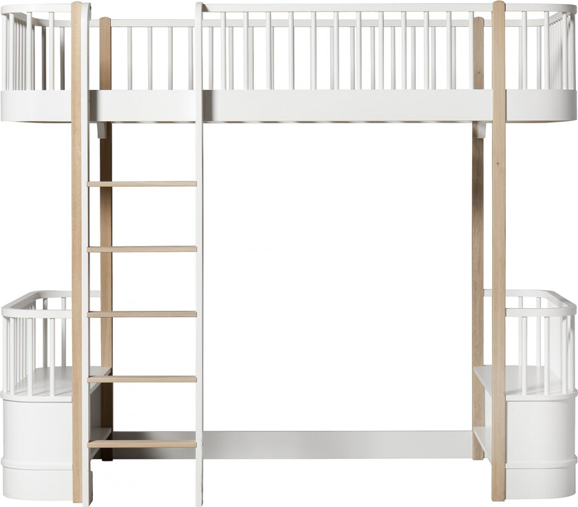 Wood Loftsäng Vit/ Ek - Sprinkelsenger og barnesenger - Søren Rørbæk - Hvit - Tre