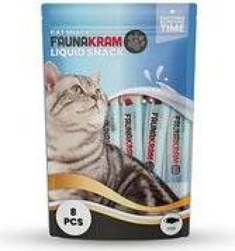 liquid cat snack m. torsk - 8 stk.