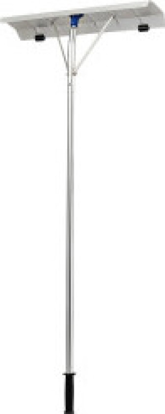 160 - 610 cm taksnørydder laget av aluminium + TPE med hjul og uttrekkbart håndtak snøskuffe sølv