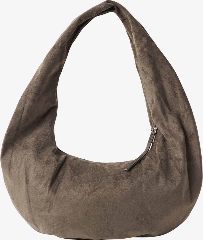 Vesken Fake Suede Circle Bag - Brun