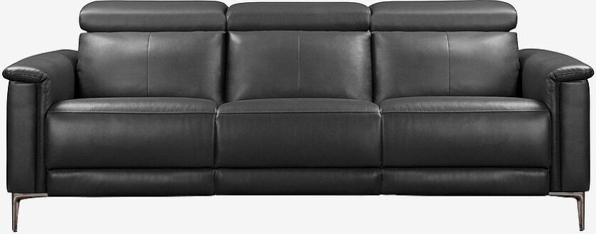 Sofa 3-seters sofa med 2 elektriske hvilestoler Lund, Grå