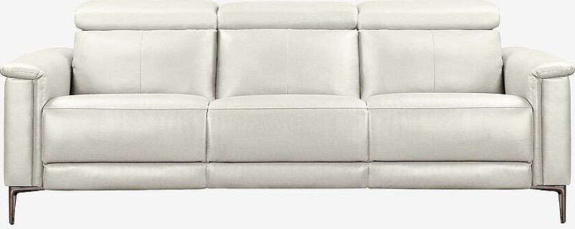 Sofa 3-seters sofa med 2 elektriske hvilestoler Lund, Hvit