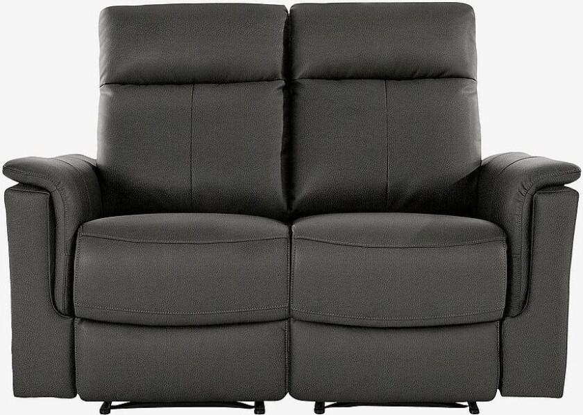 Sofa 3-seters sofa med 2 manuelle hvilestoler Lund, Svart