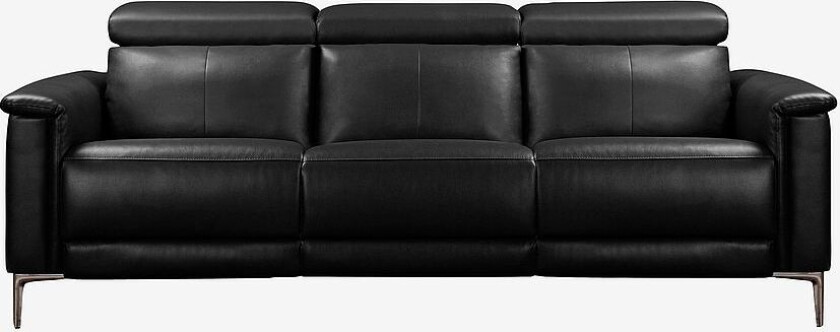 Sofa 3-seters sofa med 2 elektriske hvilestoler Lund, Hvit