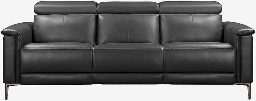 Hjørnesofa 3 seter 1 hvilestol høyre elektrisk Lund, Svart