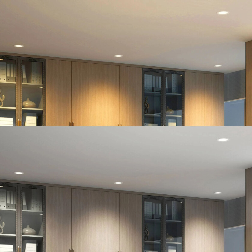 Prios Rida LED-downlight, CCT, 14,5 cm, 12 W