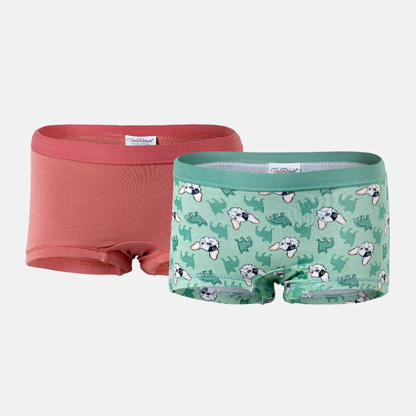 Boxer Cotton Kids Light Green-Mahogny 110-116