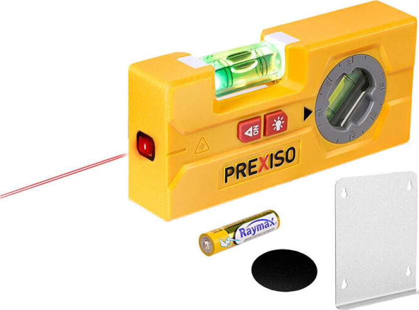PREXISO P1P3M 2-IN1 Compact Mini Mimi Laser Vaterpas 120mm. 10m. Med kraftig vinkel magnet