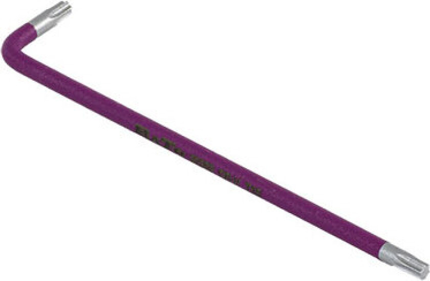 BATO Stiftnøgle farvet lilla lang Torx 15 x 100mm.