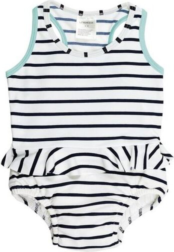 Badedrakt med badebleie Striper