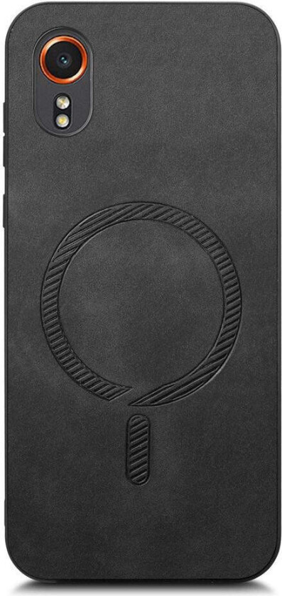 Samsung Galaxy Xcover 7 Kunst Skinn Deksel - MagSafe Kompatibel - Svart