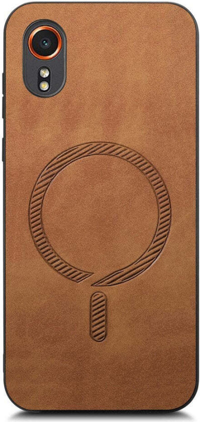 Samsung Galaxy Xcover 7 Kunst Skinn Deksel - MagSafe Kompatibel - Brun